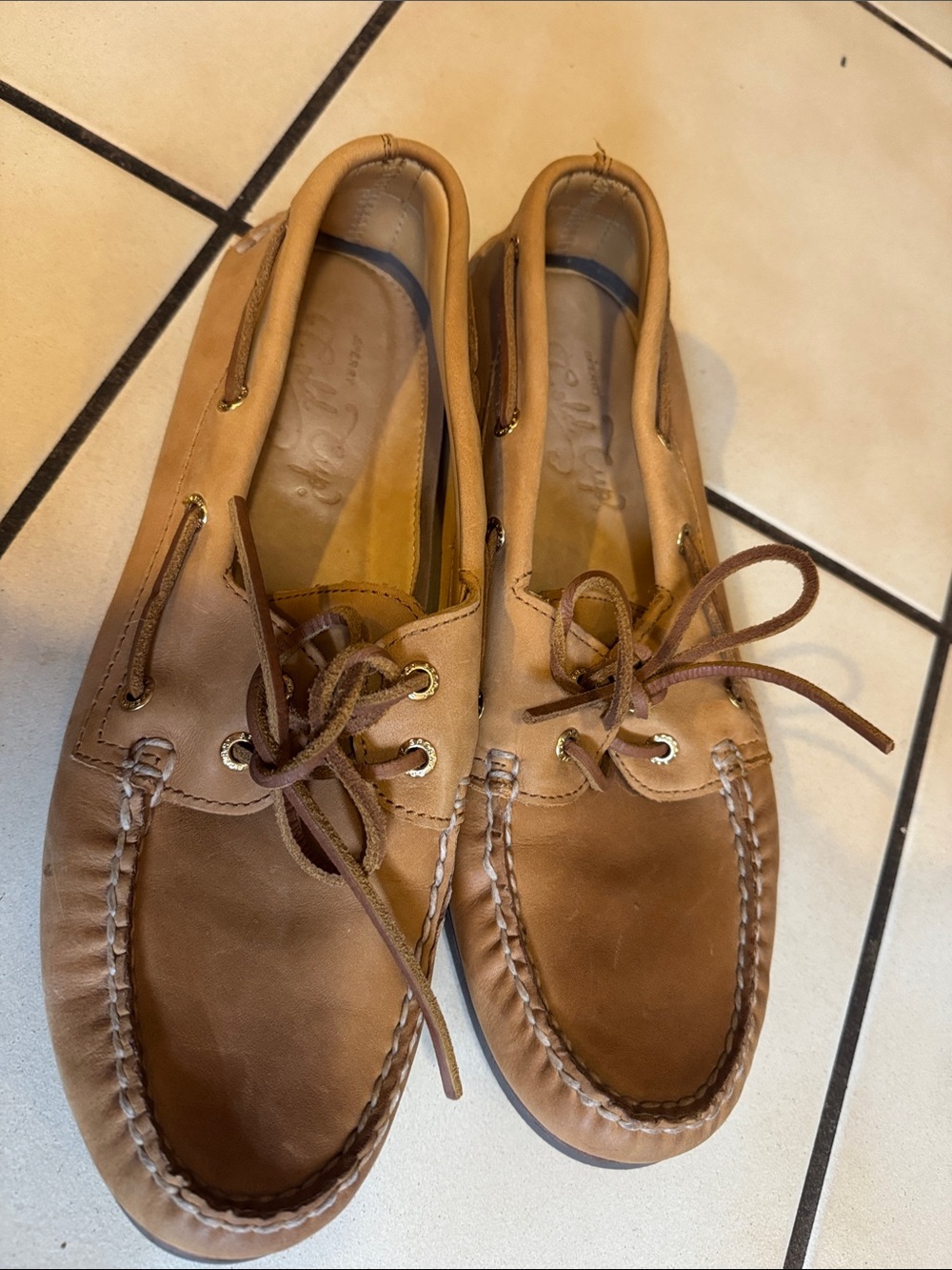 Sperry Gold cup Men's Tan Leather Boat Shoes